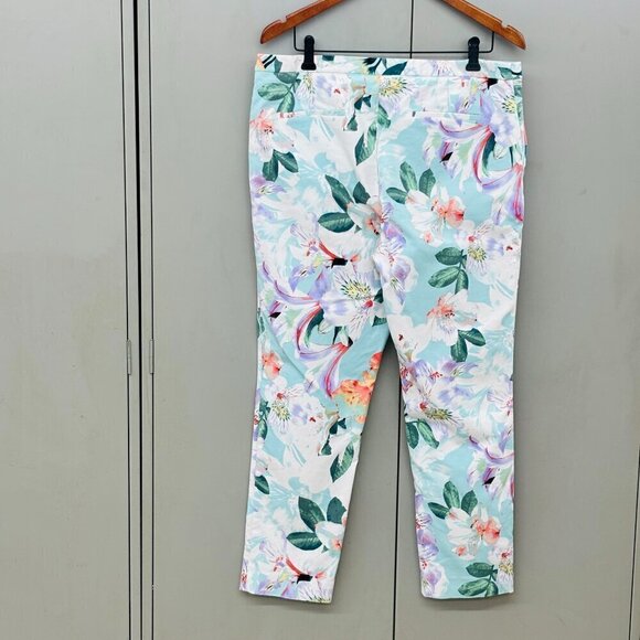Calvin Klein Floral Print Suit Ankle Pants Womens Sz 14 - Picture 2 of 9